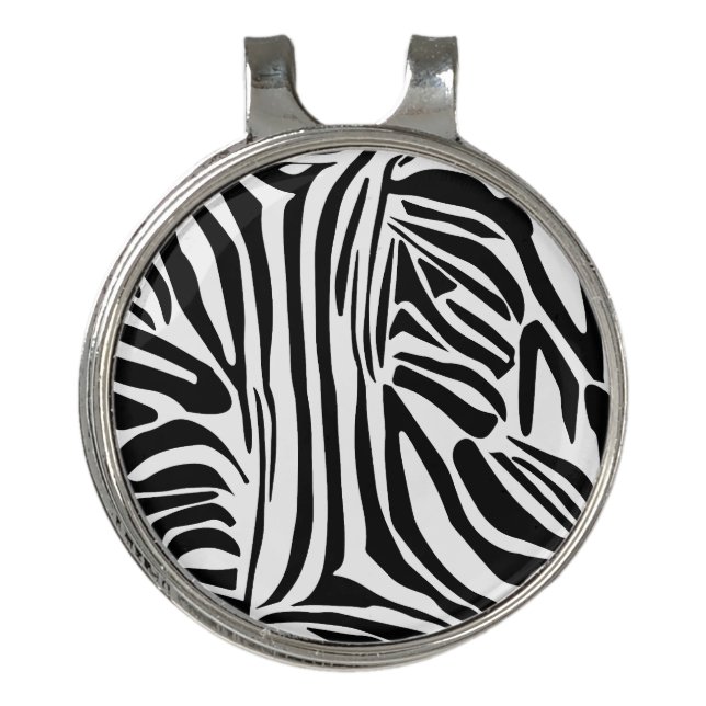 Zebra pattern golf hat clip (Front)