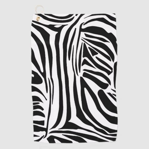 Zebra pattern golf towel