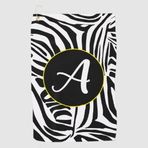 Zebra Pattern Golf Towel