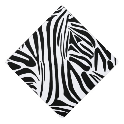Zebra pattern graduation cap topper