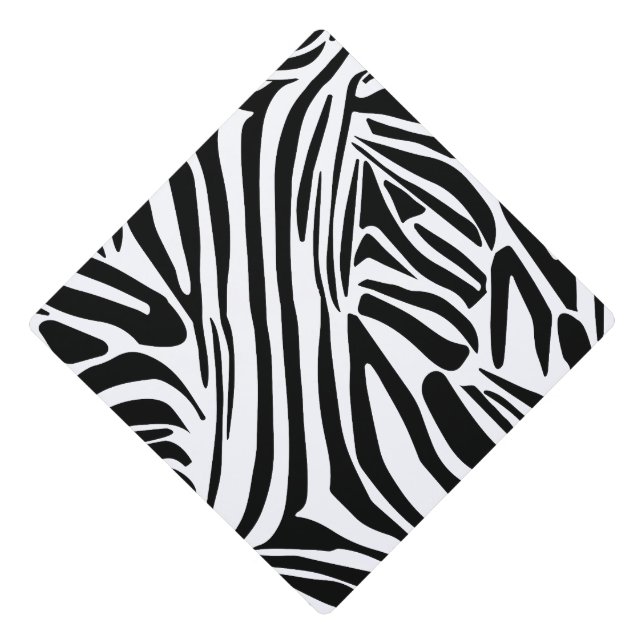 Zebra pattern graduation cap topper (Front)