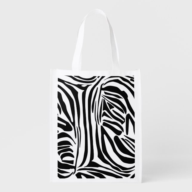 Zebra pattern grocery bag (Front)