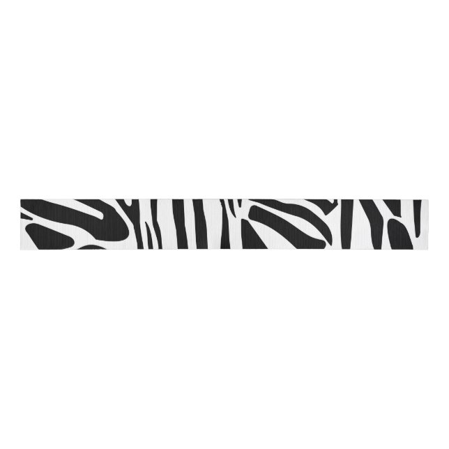 Zebra pattern grosgrain ribbon (Front)