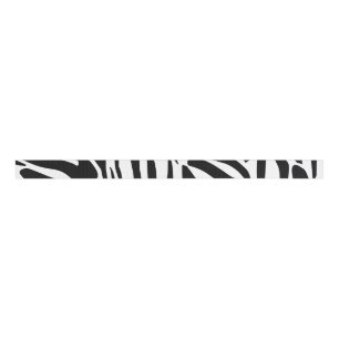Zebra pattern grosgrain ribbon