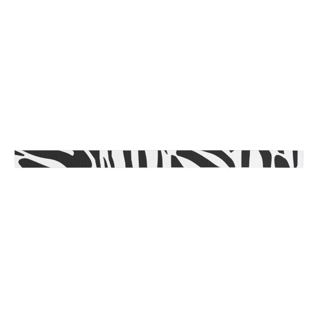 Zebra pattern grosgrain ribbon (Front)