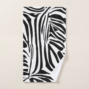 Zebra pattern hand towel 