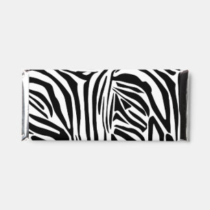 Zebra pattern hershey bar favors