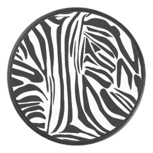 Zebra pattern hockey puck