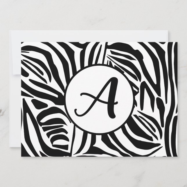 Zebra Pattern Holiday Card (Front)