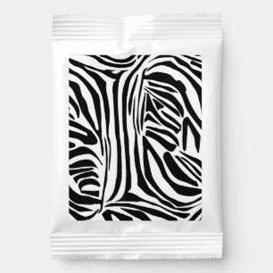 Zebra pattern hot chocolate drink mix