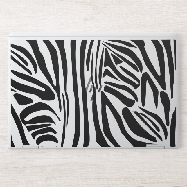 Zebra pattern HP laptop skin (Front)