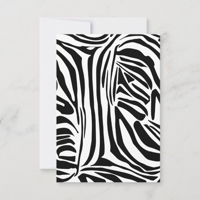 Zebra pattern invitation (Front)