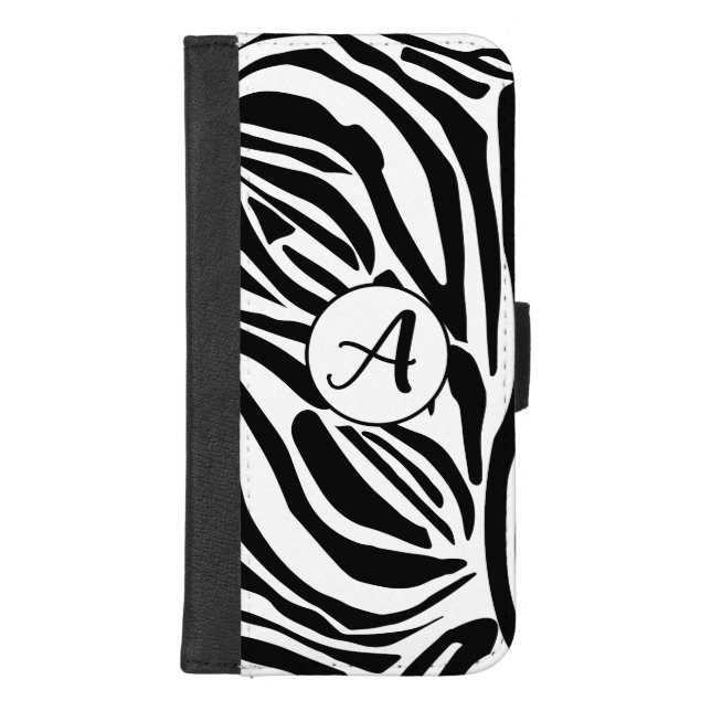 Zebra Pattern iPhone Wallet Case (Front)