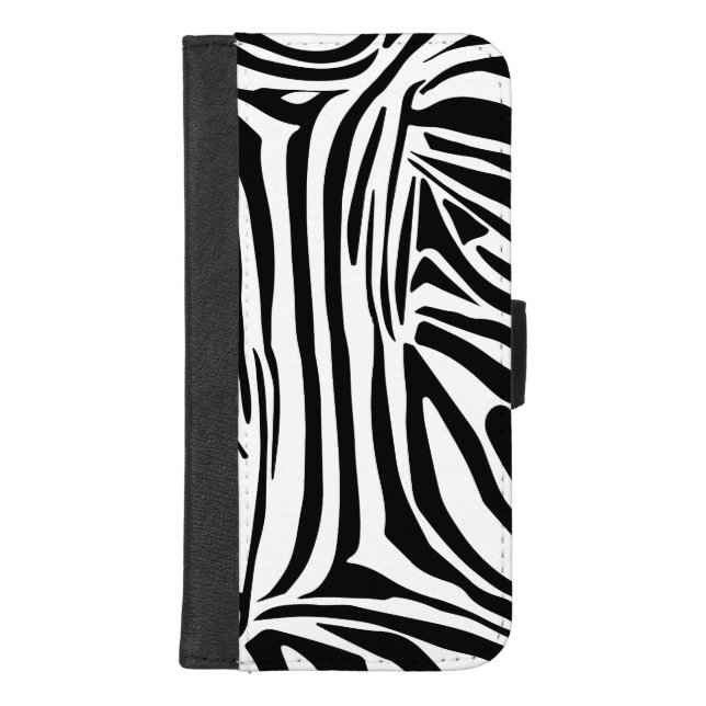 Zebra pattern iPhone wallet case (Front)