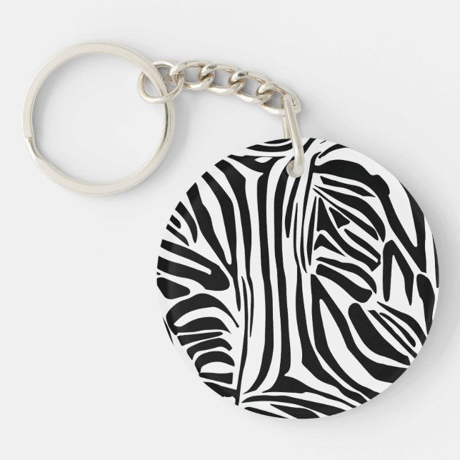 Zebra pattern keychain (Front)
