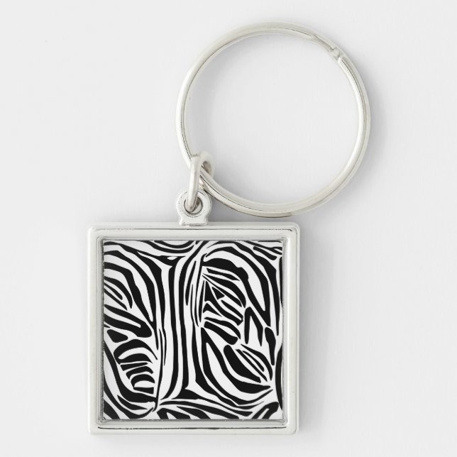 Zebra pattern keychain (Front)