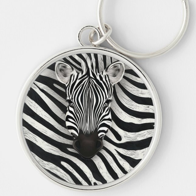 Zebra pattern keychain (Front)