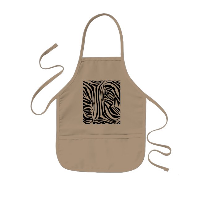 Zebra pattern kids' apron (Front)