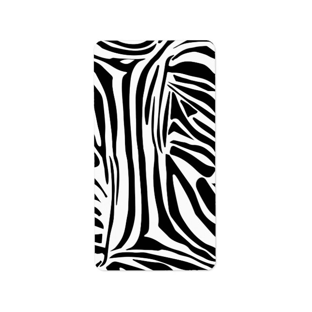 Zebra pattern label (Front)
