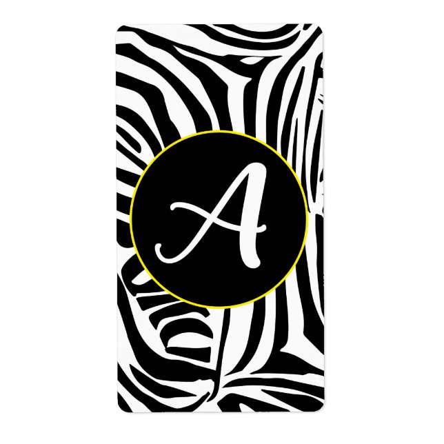 Zebra Pattern Label (Front)