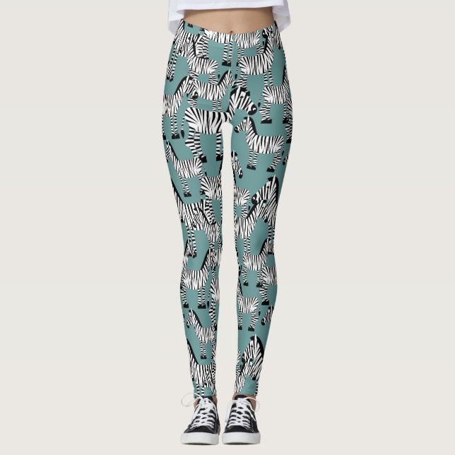 Zebra Pattern Leggings (Front)