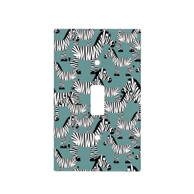 Zebra Pattern Light Switch Cover (Front)