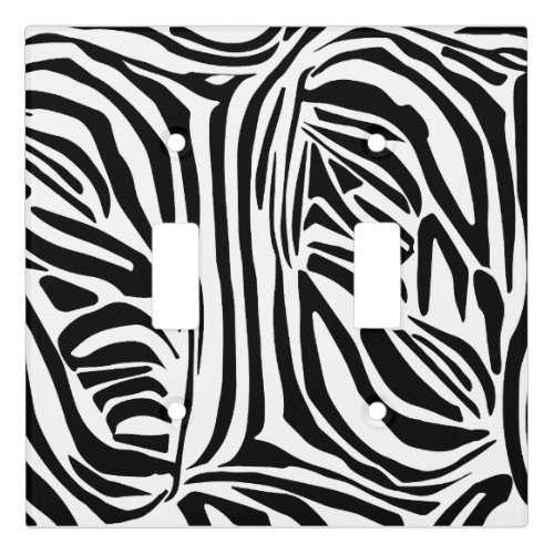 Zebra pattern light switch cover