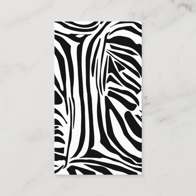 Zebra pattern loyalty card (Front)