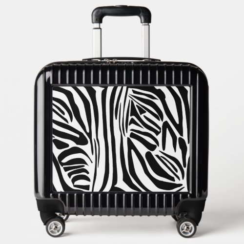Zebra pattern luggage