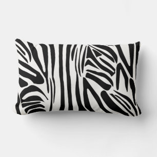Zebra pattern lumbar pillow