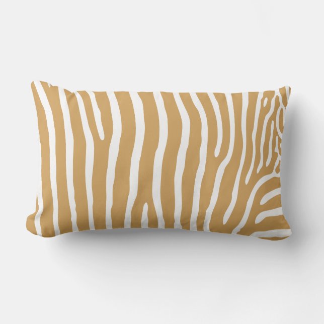 Zebra Pattern Lumbar Pillow (Front)