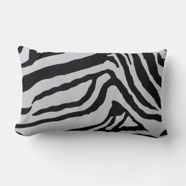 Zebra pattern lumbar pillow (Front)