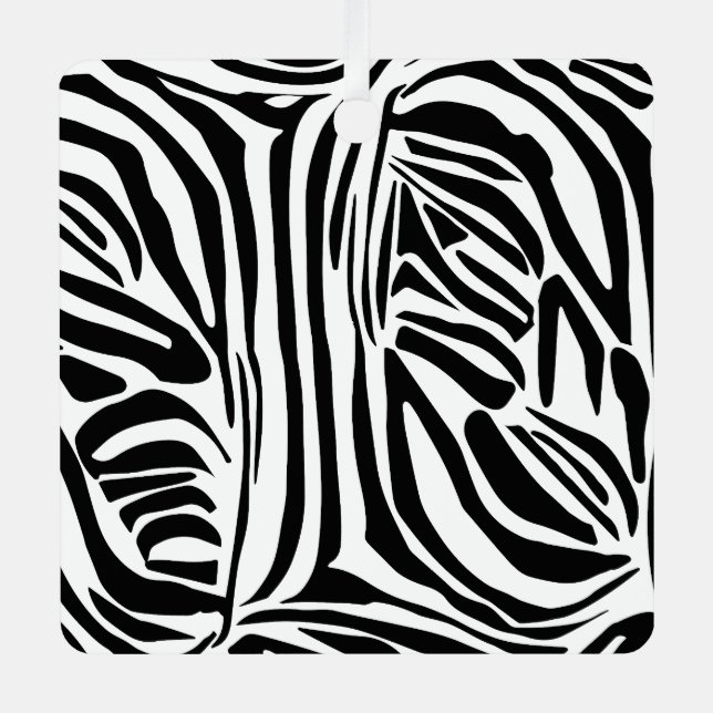 Zebra pattern metal ornament (Front)