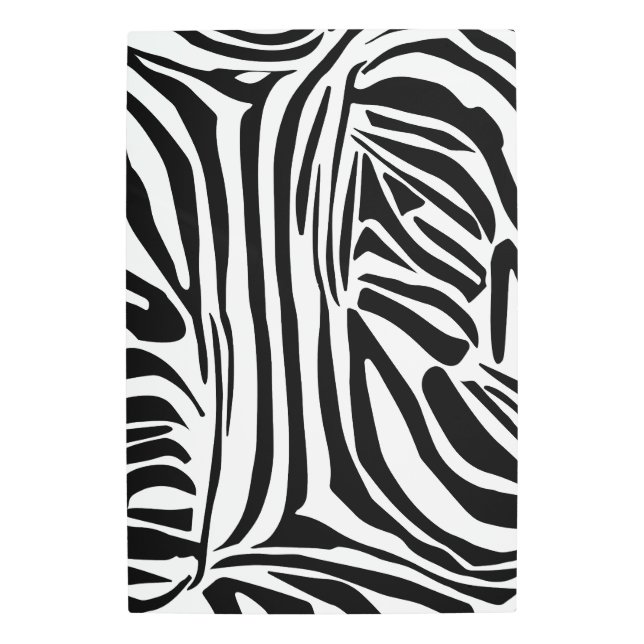 Zebra pattern metal print (Front)