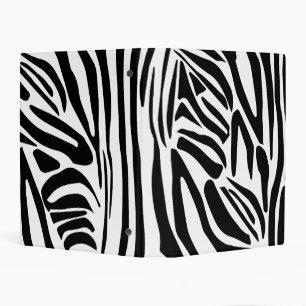 Zebra pattern mini binder