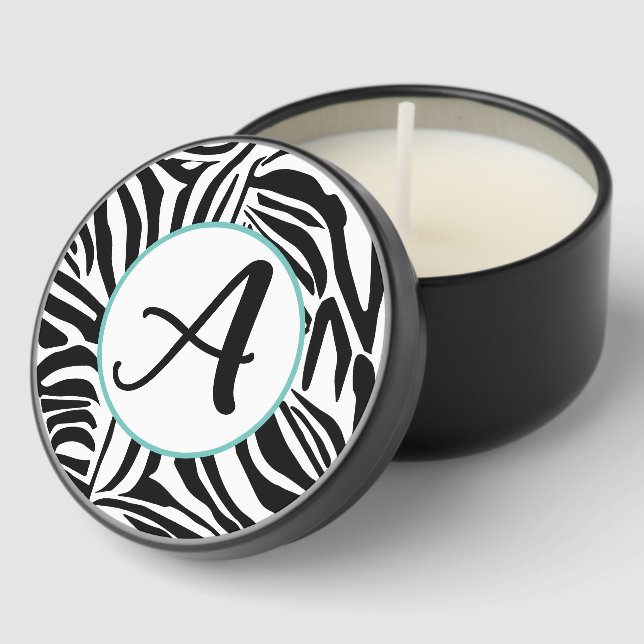Zebra Pattern Mini Candle Favors (Corner)
