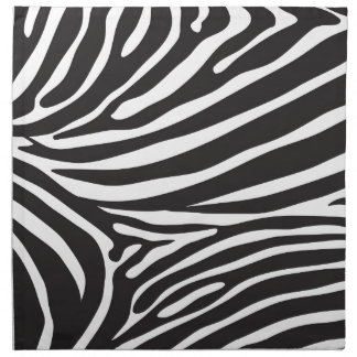 Zebra pattern, modern zebra print black and white napkin