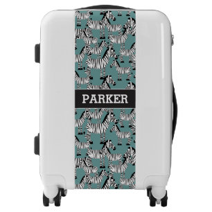 Zebra Pattern   Monogram Luggage