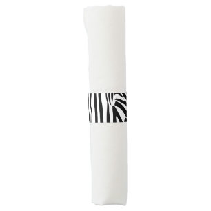 Zebra pattern napkin bands