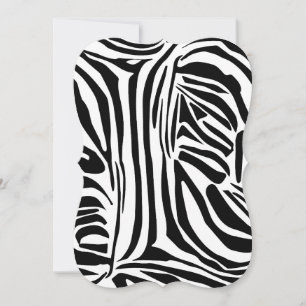 Zebra pattern note card