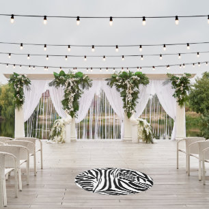 Zebra pattern outdoor rug