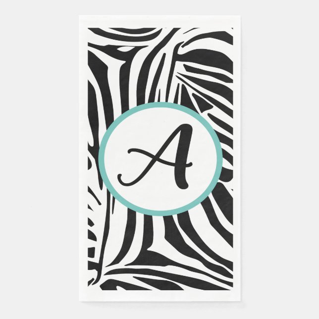 Zebra Pattern Paper Guest Towels (Front)