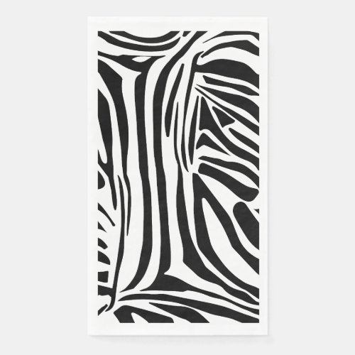Zebra pattern paper guest towels