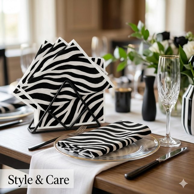Zebra Pattern Paper Napkins Stylish Party Decor (Zebra Pattern Paper Napkins Stylish Party Decor)