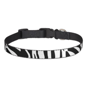 Zebra pattern pet collar
