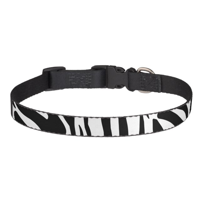 Zebra pattern pet collar (Front)