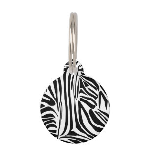 Zebra pattern pet ID tag
