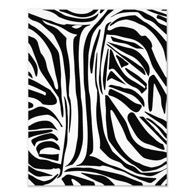 Zebra pattern photo print (Front)