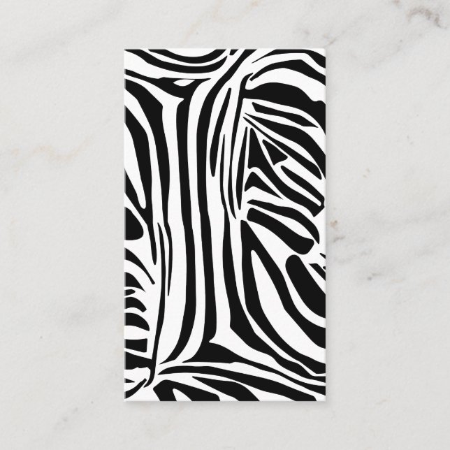 Zebra pattern place card (Front)