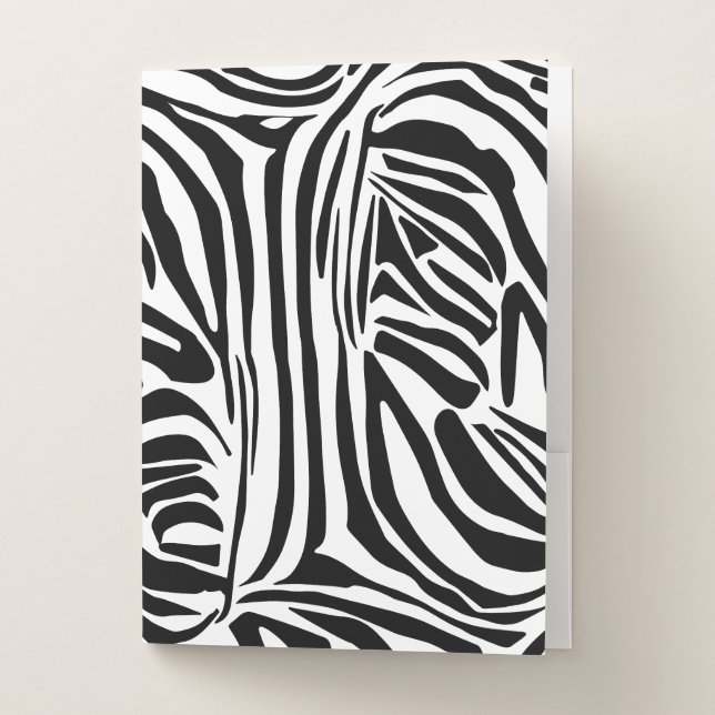Zebra pattern pocket folder (Front)